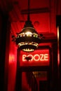 Neon Booze: Aesthetic Lamp Illuminates the Night Royalty Free Stock Photo