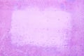 Painted bright magenta frame concrete wallspace Royalty Free Stock Photo