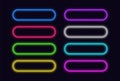 Neon buttons set Royalty Free Stock Photo