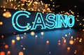 Neon Casino Sign Royalty Free Stock Photo