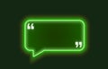 Neon chat frame, bubble led talk. Vector
