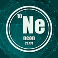 Neon chemical element. Royalty Free Stock Photo