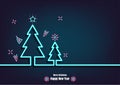 Neon christmas tree background