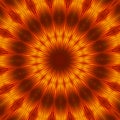 Neon circle background in red and yellow tones . Kaleidoscopic pattern. Futuristic mandala Royalty Free Stock Photo