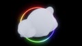 Neon circle cloud intro 3d