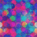 Neon circle seamless pattern Royalty Free Stock Photo