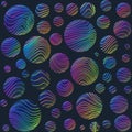 Neon circle seamless pattern Royalty Free Stock Photo