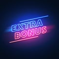 Colorful Neon Sign With Text Extra Bonus