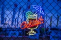 Neon cocktail sign