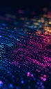 Neon Code Matrix Abstract Technology Background Design with Clean Lines and Geometric Shapes