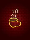 Neon coffee sign Royalty Free Stock Photo