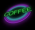 Neon coffee sign. Royalty Free Stock Photo