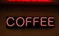 Neon coffee sign Royalty Free Stock Photo
