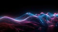 Neon color fluctuation. A series of optical streams. The interaction of color lines and light sources highlighted on a Royalty Free Stock Photo