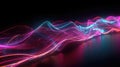 Neon color fluctuation. A series of optical streams. The interaction of color lines and light sources highlighted on a Royalty Free Stock Photo