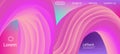 Neon Color Website Layout. Landing Page, Pink, Purple Background. Trendy Liquid Royalty Free Stock Photo