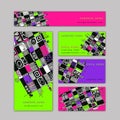 Neon Colored Business Card Templates.