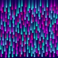 Neon colored drops on dark blue background, milticolor striped background,