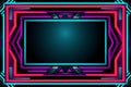 a neon colored frame with a black background