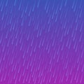 Neon colored purple rain drops on blue background. Vector