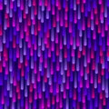Neon colored purple rain drops on dark blue background