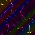Neon colorful laser bended crossed lines, multicolor background