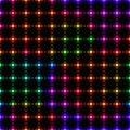 Neon colorful LED wall from dots - seamless background