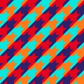 Neon colors houndstooth geometric seamless pattern