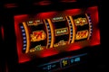 777 slot machines, deceptive winnings Royalty Free Stock Photo