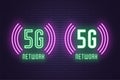 Neon composition set of 5G network technology