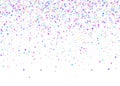 Neon Confetti. Surreal Foil. Blue Disco Sparkles. Laser Banner. Royalty Free Stock Photo