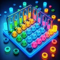 Neon Connect Four A vibrant, neon colored version of ConnectF