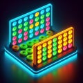 Neon Connect Four A vibrant, neon colored version of ConnectF