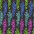 Neon Coral Reef Underwater Pattern