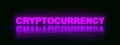 Neon cryptocurrency inscription