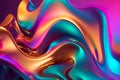 Neon curved wave colorful background Generative AI