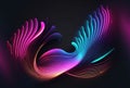 Neon curves abstract background trendy design