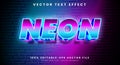 Neon 3d Editable Text style Effect Royalty Free Stock Photo