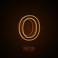 Neon 3D letter O