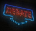 Neon debate concept. Royalty Free Stock Photo