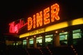 Neon diner sign Royalty Free Stock Photo