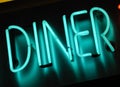 Neon diner sign Royalty Free Stock Photo