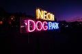Neon Dog Park Sign