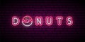 Neon Donut signboard.