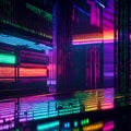Neon Dreams: Abstract Futuristic Wallpaper