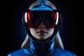 Neon Dreams: Futuristic Portrait of a Virtual Reality Explorer.