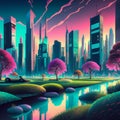 Neon Dreams: When Nature Meets Cyberpunk