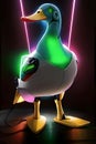 The neon Duck Design AI model is a state-of-the-art artificial intelligence model specifically trained to generate innovative