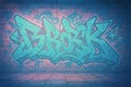 Neon Echo: Graffiti Dreams Royalty Free Stock Photo