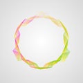 Neon effect. wavy bright gradient circle frame. Stylized Guilloche Element Royalty Free Stock Photo